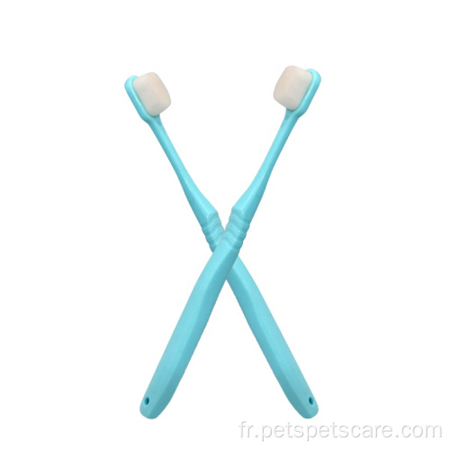 Brosse à dents pour chiens de compagnie de brossage doux en gros brossage doux pour animaux